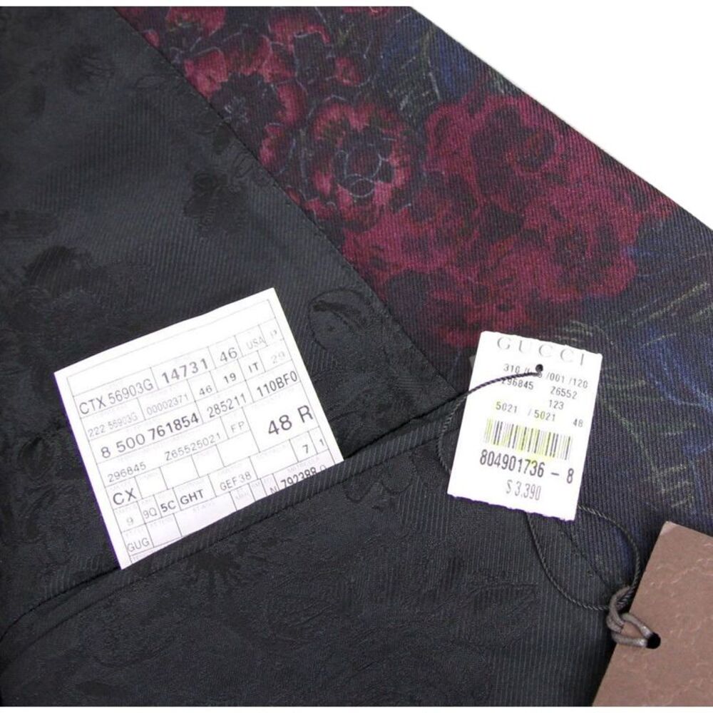Gucci Men's Multi-Color Runway Sketch-Printed Flannel Dandy Jacket (G 50R / US - Picture 12 of 12